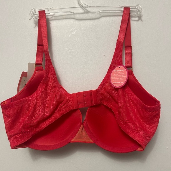 Maidenform extra coverage T-shirt Red Bra with Molded Cups sz 36D nwt, 013 - Picture 2 of 2